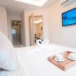 Schlafzimmer der 2-Zimmer-Wohnung (Musterwohnung) The Maldives Resort Pattaya - Jomtien Thailand
