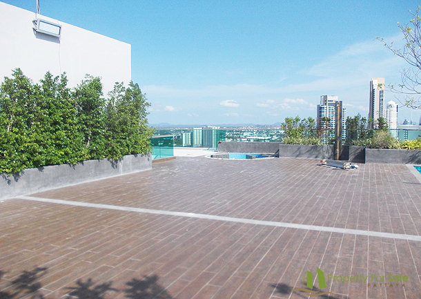 Garten auf der Dachterrasse Wong Amat Tower Pattaya